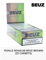 BEUZ - Boite de 25 carnets de feuilles regular marron